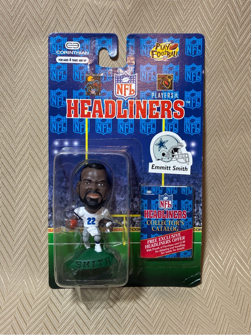 NFL Headliners Emmitt Smith Dallas Cowboys mini figure